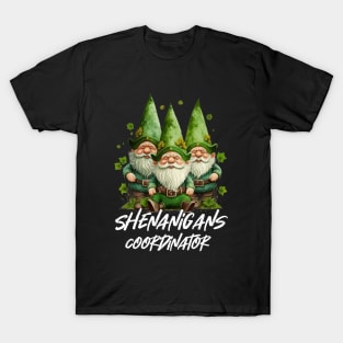 Shenanigans Coordinator St Patricks Day Gnomes Green Proud T-Shirt